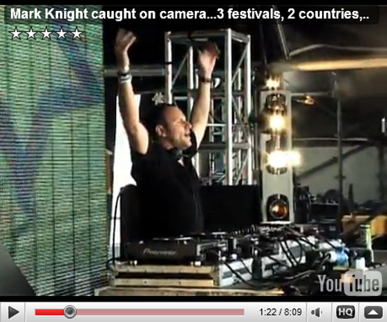 DJ Mark Knight while clocking 3 major festivals around Europe in 12 hours